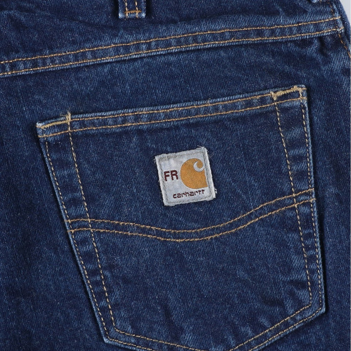 Carhartt FR Series Tapered Denim Pants, Men's Size W40 (approx.) cotton navy blue type Vintage Second Hand