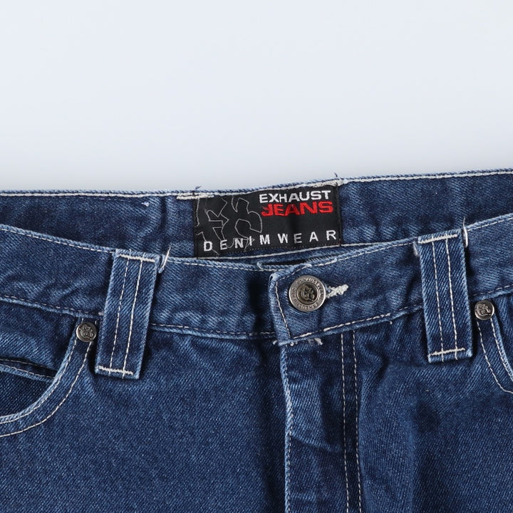 EXHAUST JEANS Denim Painter Pants, Men's W33 (approx.) unclear blue type Vintage Second Hand