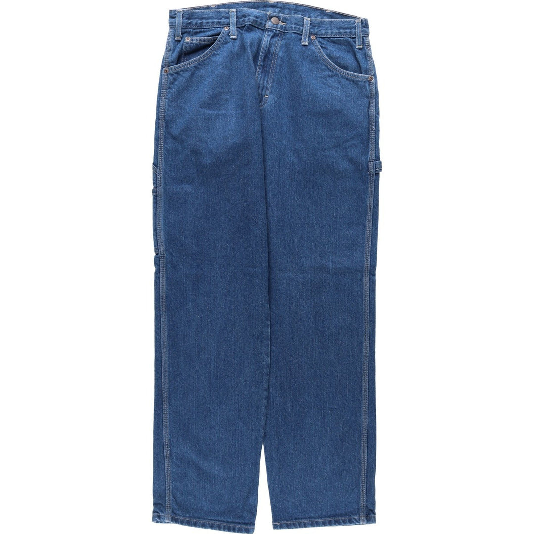 Dickies denim painter pants for men, equivalent to W34 cotton blue type Vintage Second Hand
