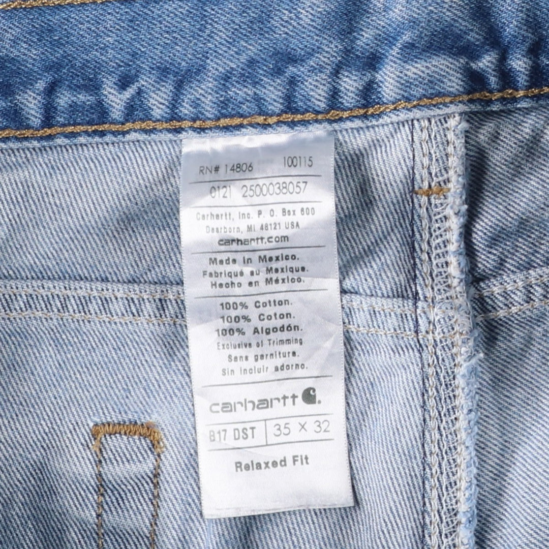 Carhartt Relaxed Fit Tapered Denim Pants for Men, W35 cotton blue type Vintage Second Hand