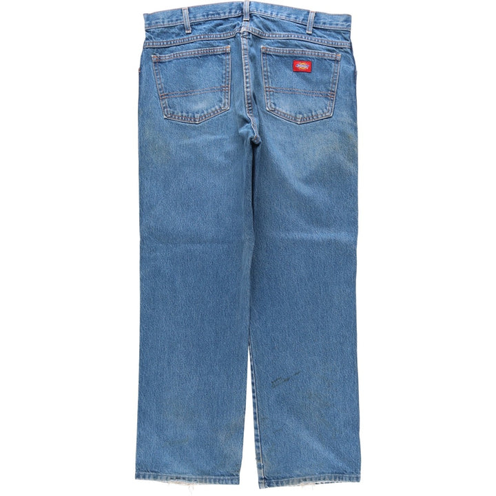 Dickies Regular Fit Straight Denim Pants, Men's Size W37 (approx.) cotton blue type Vintage Second Hand