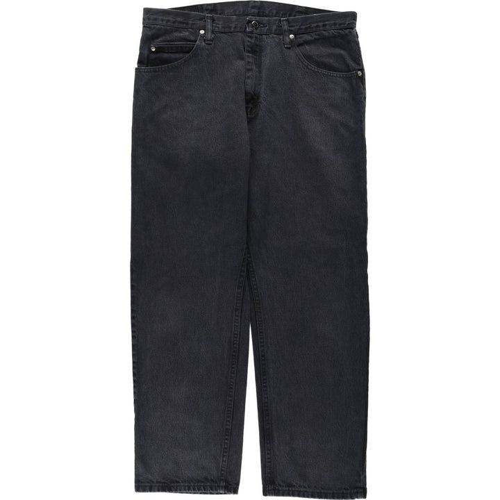 Wrangler Relaxed Fit Black Denim Tapered Jeans, Men's Size W37 (approx.) cotton black type Vintage Second Hand