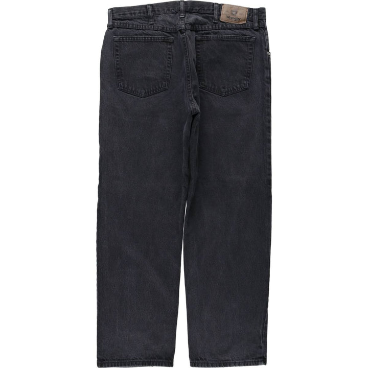 Wrangler Relaxed Fit Black Denim Tapered Jeans, Men's Size W37 (approx.) cotton black type Vintage Second Hand
