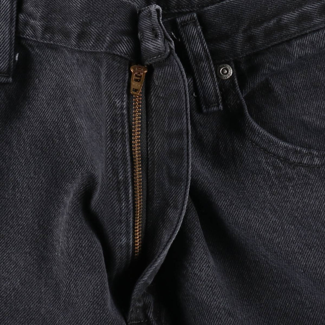 Wrangler Relaxed Fit Black Denim Tapered Jeans, Men's Size W37 (approx.) cotton black type Vintage Second Hand