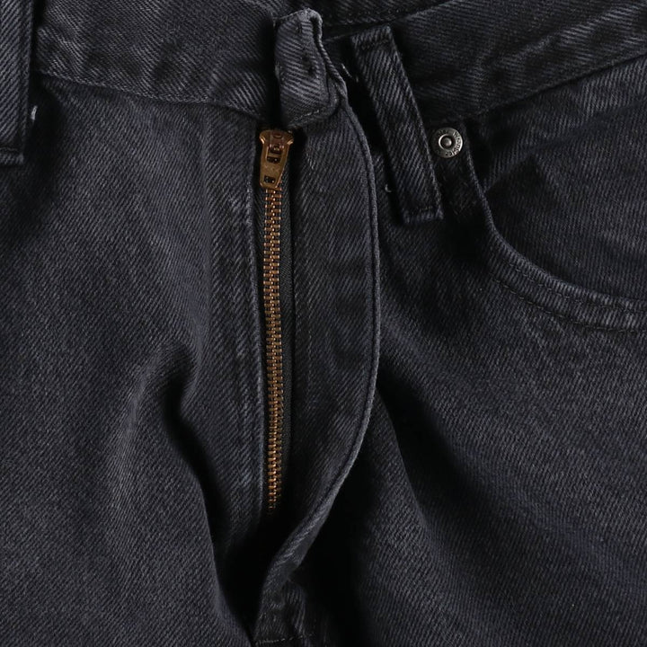 Wrangler Relaxed Fit Black Denim Tapered Jeans, Men's Size W37 (approx.) cotton black type Vintage Second Hand
