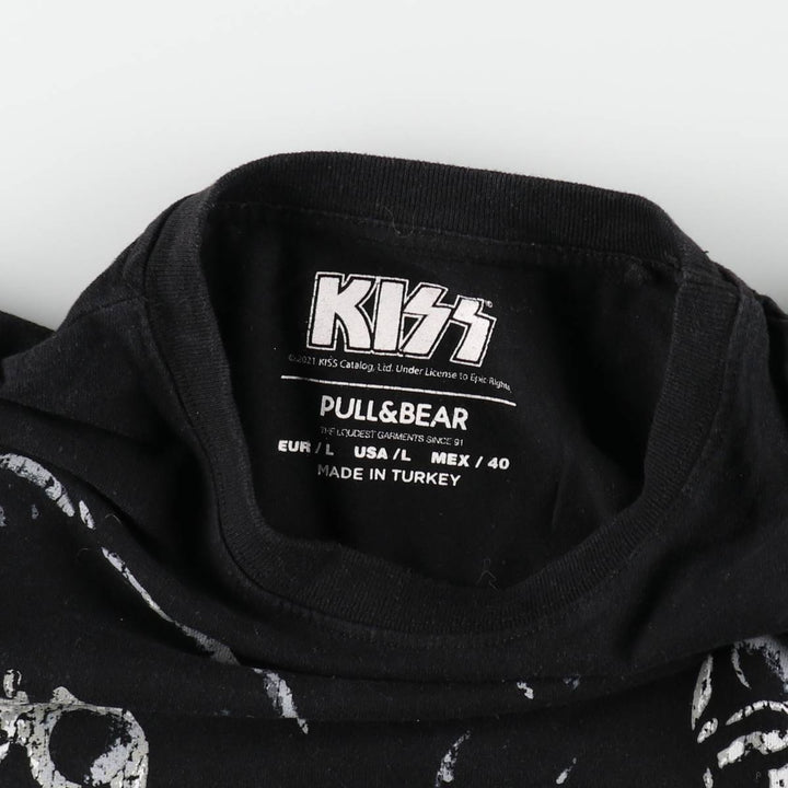 KISS Band T-shirt, Band T, Men's L size unclear black type Vintage Second Hand
