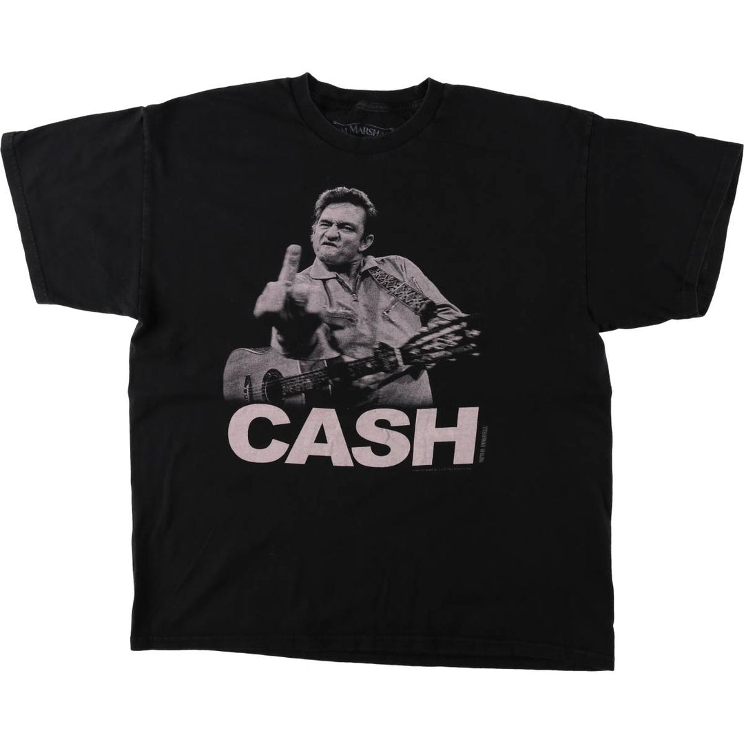 JIM MARSHALL CLOTHING Johnny Cash Band T-shirt (Men's XL equivalent) cotton black type Vintage Second Hand