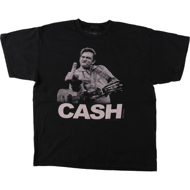 JIM MARSHALL CLOTHING Johnny Cash Band T-shirt (Men's XL equivalent) cotton black type Vintage Second Hand