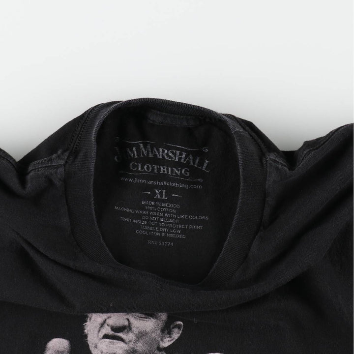 JIM MARSHALL CLOTHING Johnny Cash Band T-shirt (Men's XL equivalent) cotton black type Vintage Second Hand
