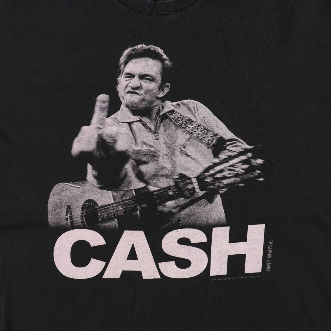 JIM MARSHALL CLOTHING Johnny Cash Band T-shirt (Men's XL equivalent) cotton black type Vintage Second Hand
