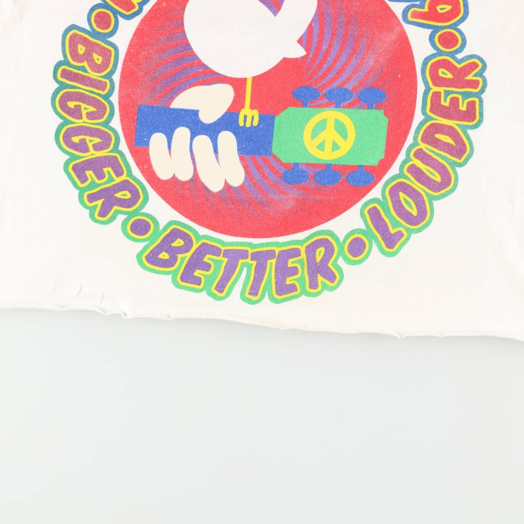 Woodstock '99 Cut-off Band T-Shirt (Men's Size M) unclear white type Vintage Second Hand