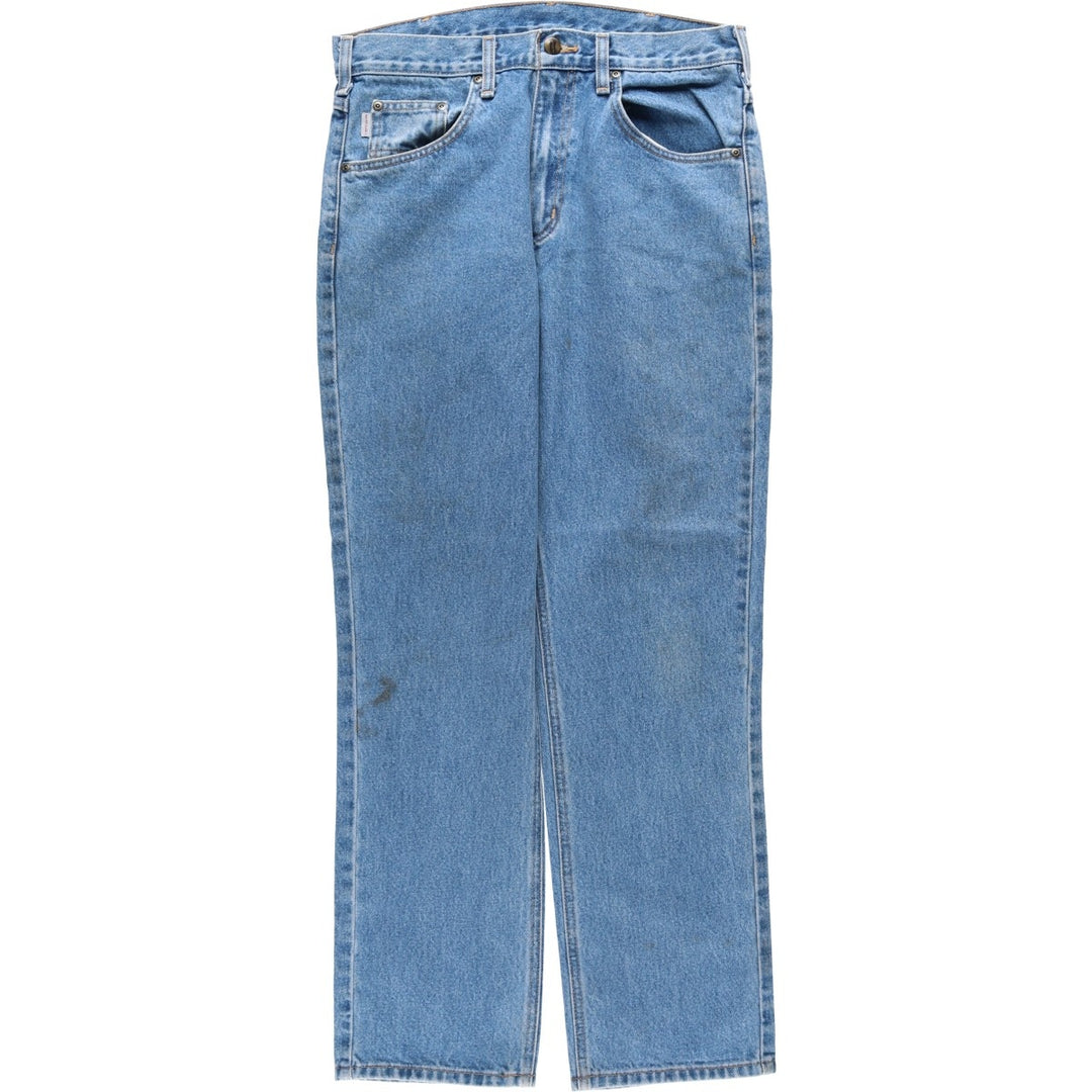 Carhartt Straight Traditional Fit Tapered Denim Pants, Men's W32 (approx.) cotton blue type Vintage Second Hand