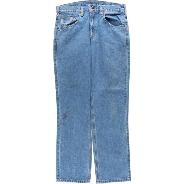 Carhartt Straight Traditional Fit Tapered Denim Pants, Men's W32 (approx.) cotton blue type Vintage Second Hand