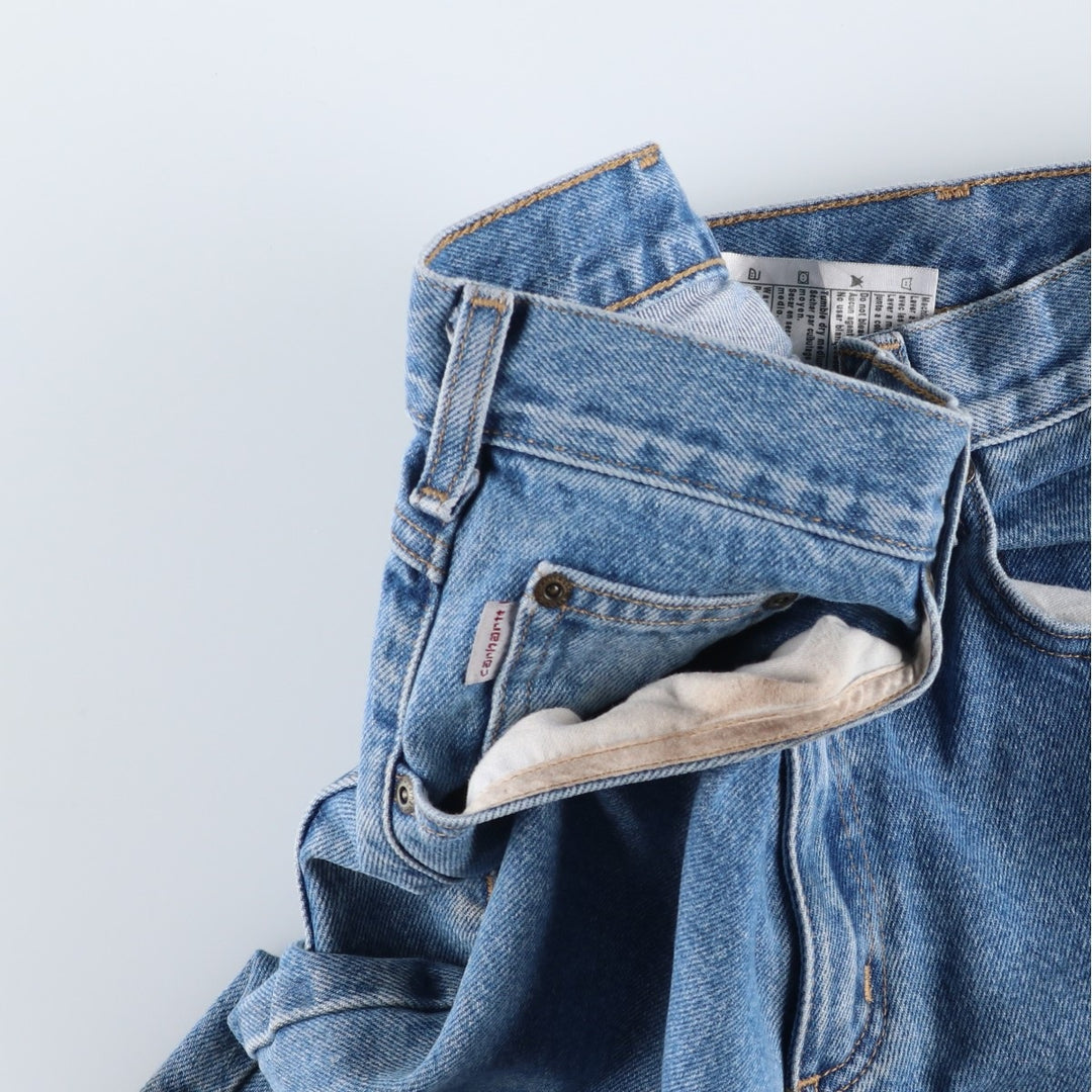 Carhartt Straight Traditional Fit Tapered Denim Pants, Men's W32 (approx.) cotton blue type Vintage Second Hand