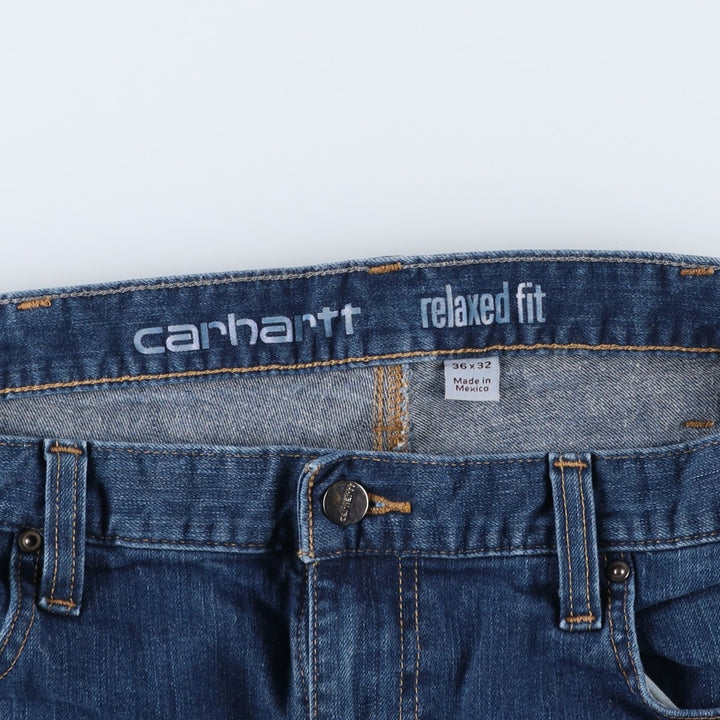 Carhartt Relaxed Fit Tapered Denim Pants for Men, W37 cotton blue type Vintage Second Hand