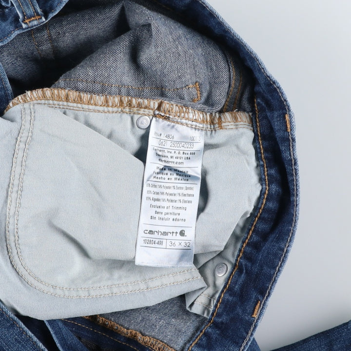 Carhartt Relaxed Fit Tapered Denim Pants for Men, W37 cotton blue type Vintage Second Hand
