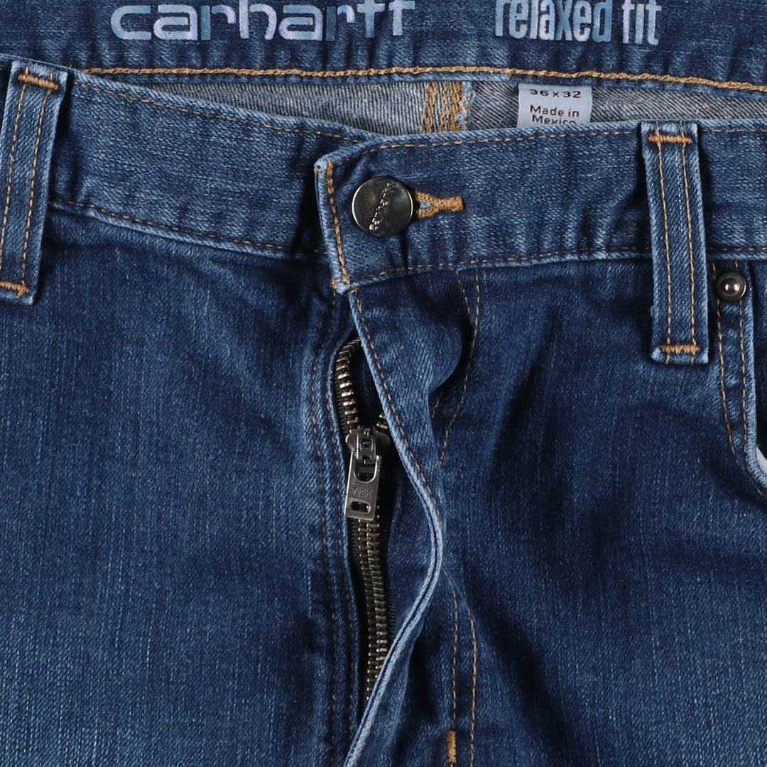 Carhartt Relaxed Fit Tapered Denim Pants for Men, W37 cotton blue type Vintage Second Hand