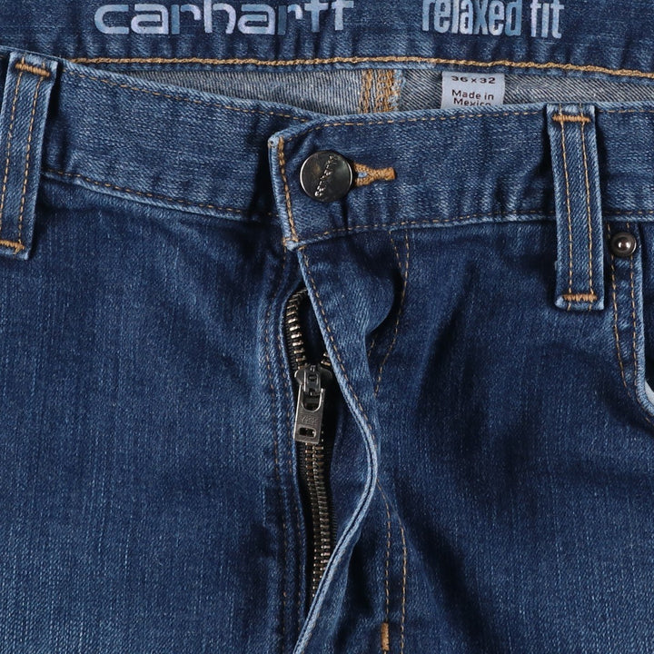 Carhartt Relaxed Fit Tapered Denim Pants for Men, W37 cotton blue type Vintage Second Hand