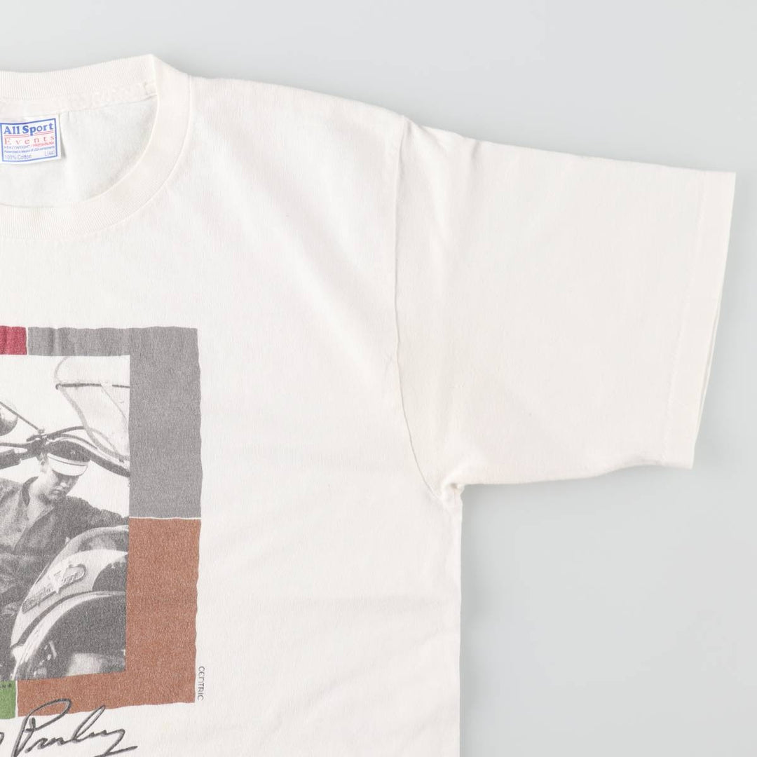 90'S All Sport Events Elvis Presley Band T-shirt, Men's Size L (approx.), Vintage cotton white type Vintage Second Hand