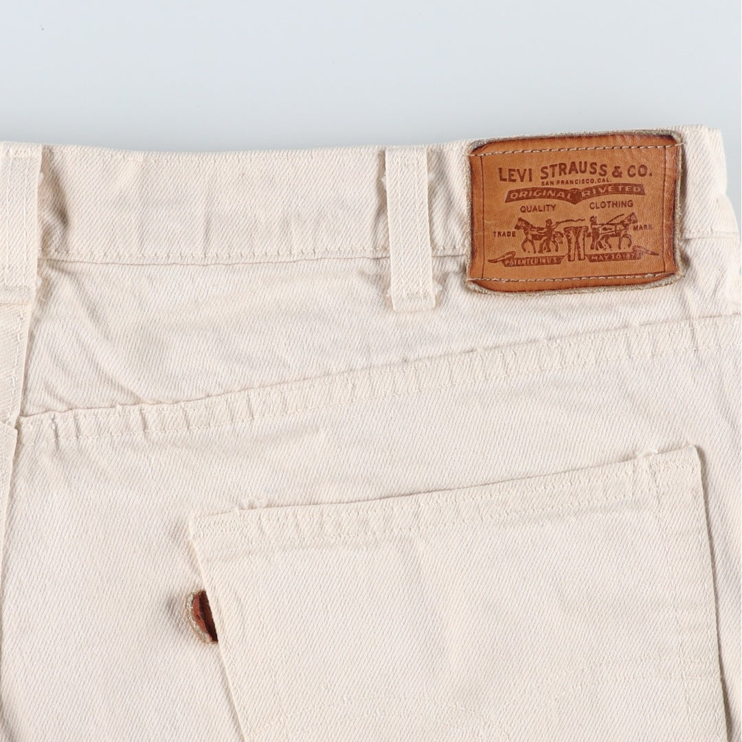 1990'S Levi's 40840-0254 Tapered Denim Pants, Made in USA, Men's Size W38 (approx.), Vintage cotton white type Vintage Second Hand