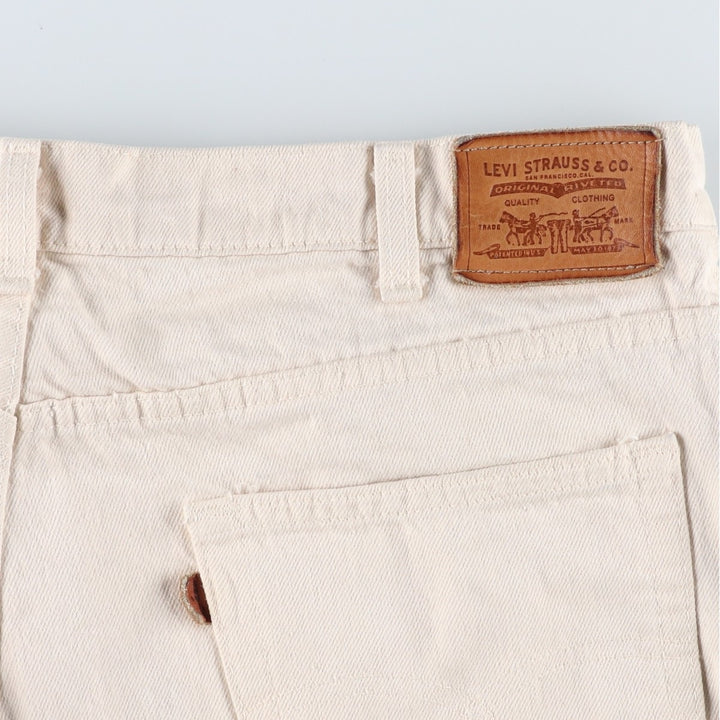 1990'S Levi's 40840-0254 Tapered Denim Pants, Made in USA, Men's Size W38 (approx.), Vintage cotton white type Vintage Second Hand