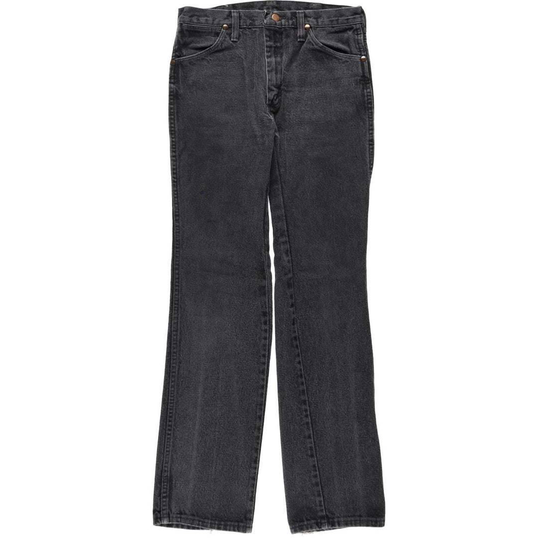 80s-90'S Wrangler Black Denim Straight Leg Jeans, Made in USA, Men's Size W31 (approx.), Vintage unclear black type Vintage Second Hand