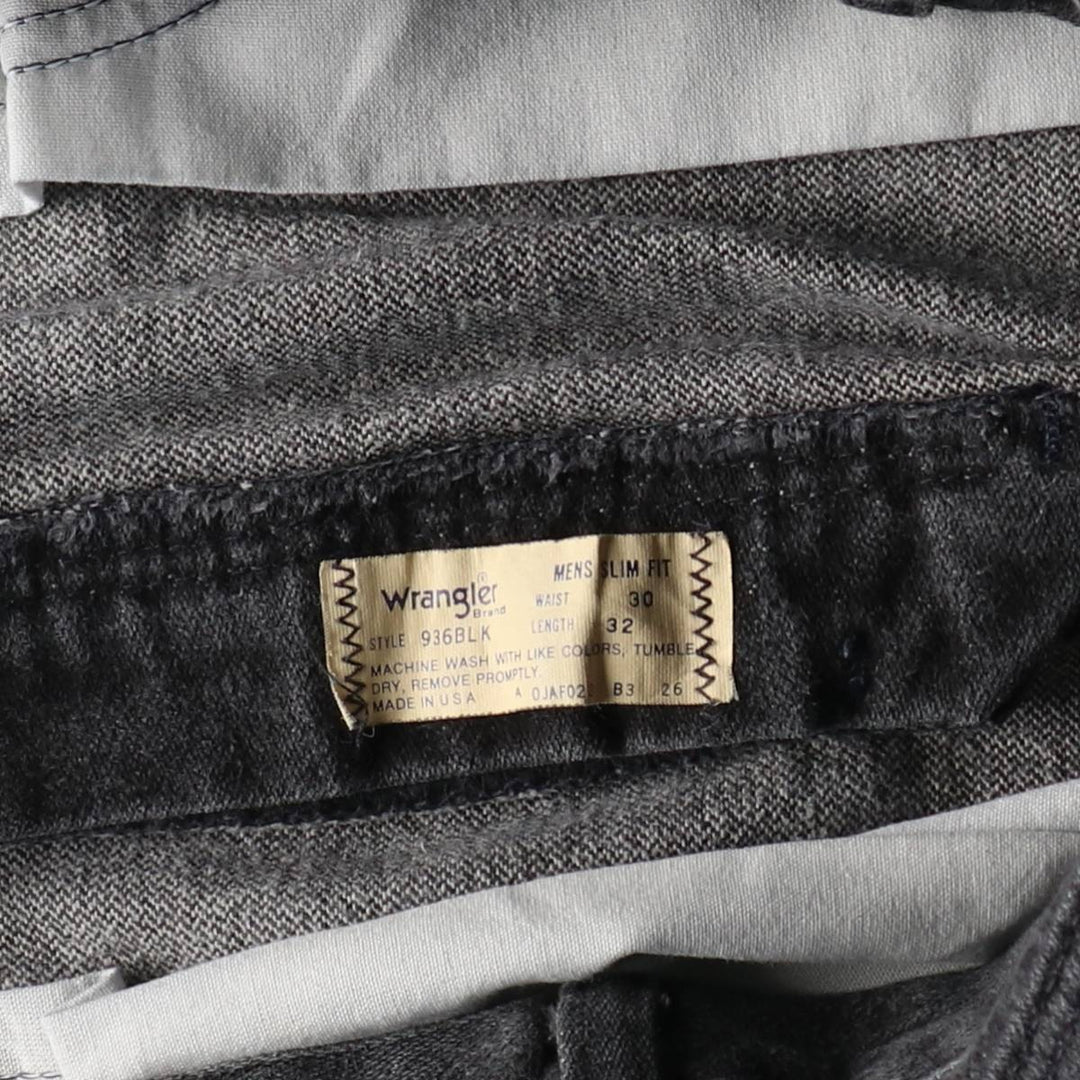 80s-90'S Wrangler Black Denim Straight Leg Jeans, Made in USA, Men's Size W31 (approx.), Vintage unclear black type Vintage Second Hand