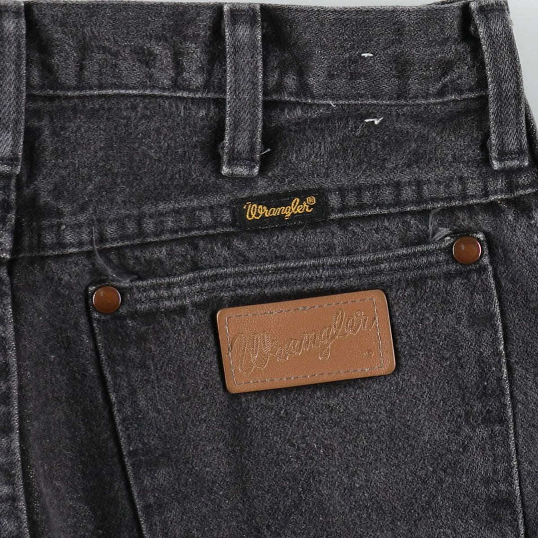 80s-90'S Wrangler Black Denim Straight Leg Jeans, Made in USA, Men's Size W31 (approx.), Vintage unclear black type Vintage Second Hand