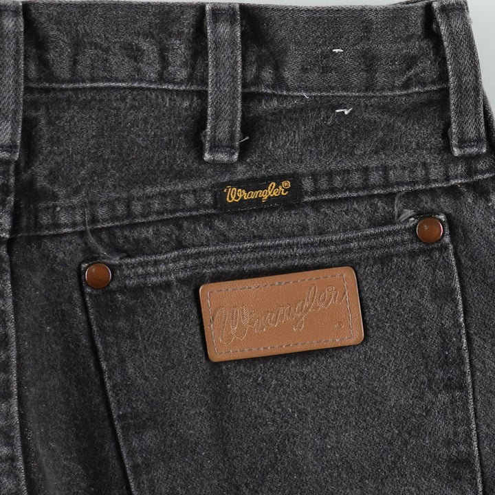 80s-90'S Wrangler Black Denim Straight Leg Jeans, Made in USA, Men's Size W31 (approx.), Vintage unclear black type Vintage Second Hand