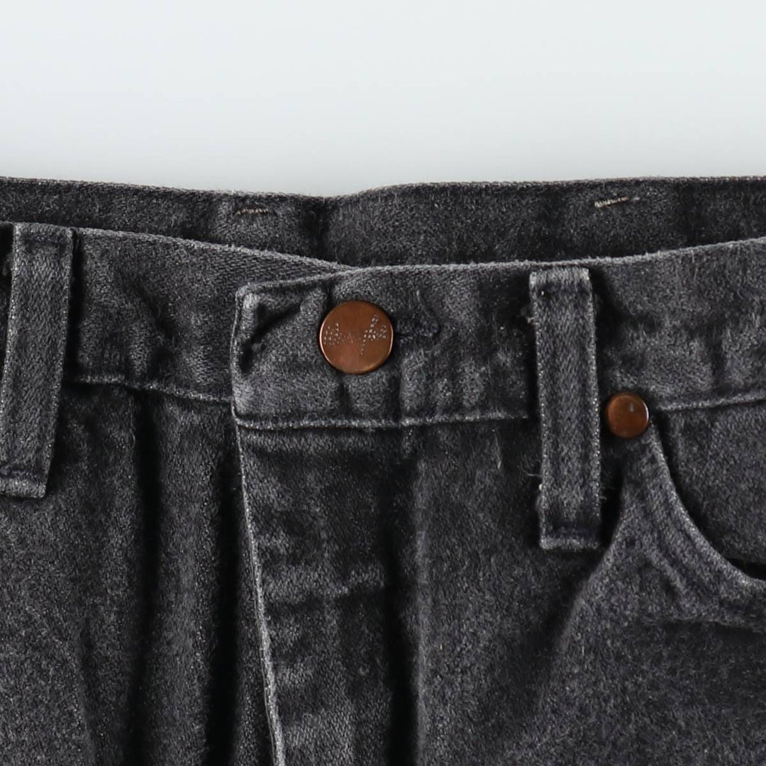 80s-90'S Wrangler Black Denim Straight Leg Jeans, Made in USA, Men's Size W31 (approx.), Vintage unclear black type Vintage Second Hand