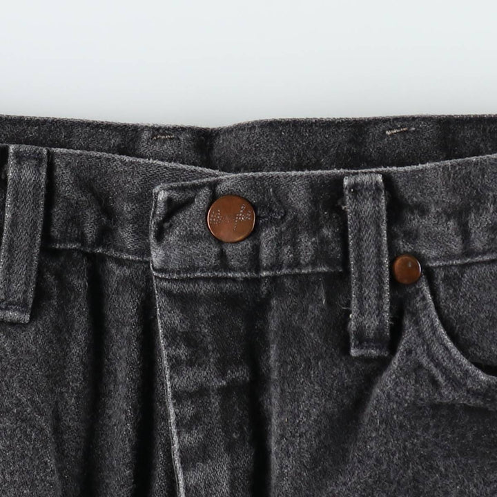 80s-90'S Wrangler Black Denim Straight Leg Jeans, Made in USA, Men's Size W31 (approx.), Vintage unclear black type Vintage Second Hand