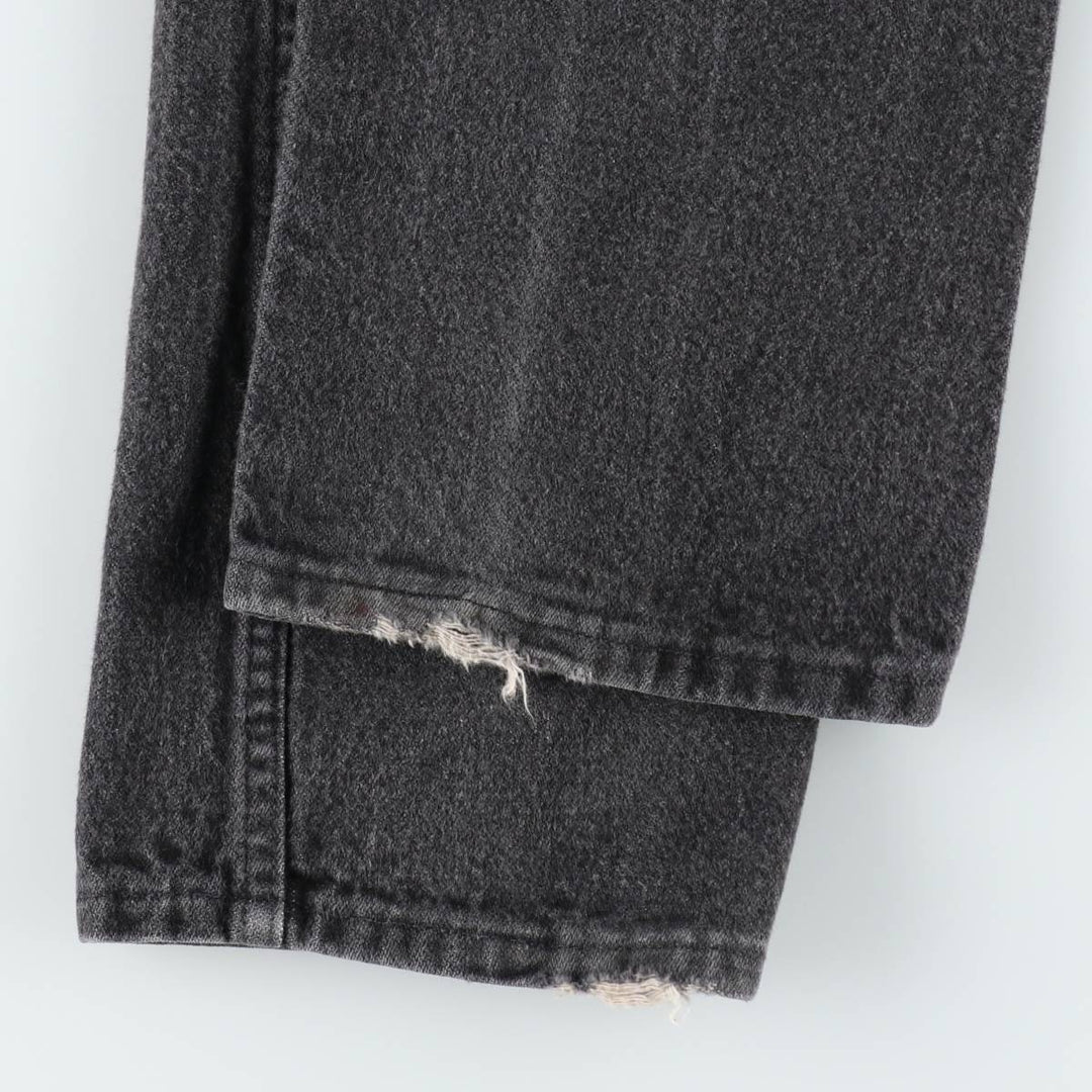 80s-90'S Wrangler Black Denim Straight Leg Jeans, Made in USA, Men's Size W31 (approx.), Vintage unclear black type Vintage Second Hand