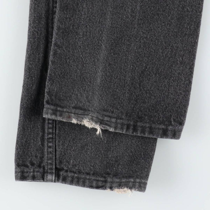 80s-90'S Wrangler Black Denim Straight Leg Jeans, Made in USA, Men's Size W31 (approx.), Vintage unclear black type Vintage Second Hand