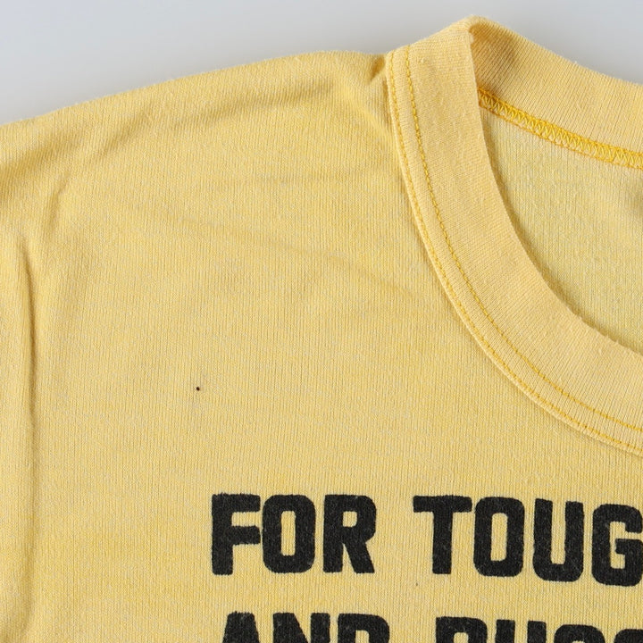 Printed T-shirt, men's size L unclear yellow type Vintage Second Hand