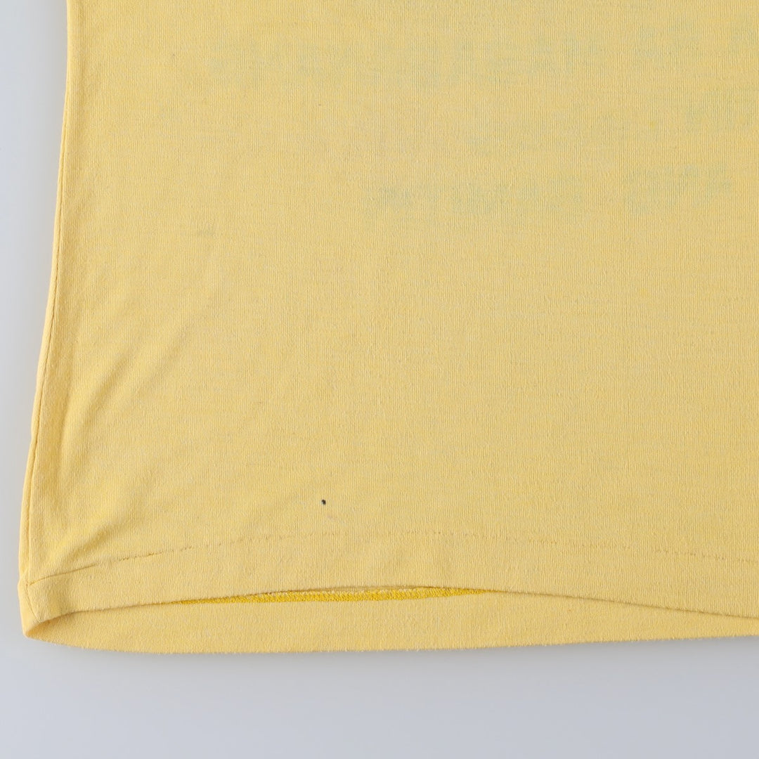 Printed T-shirt, men's size L unclear yellow type Vintage Second Hand