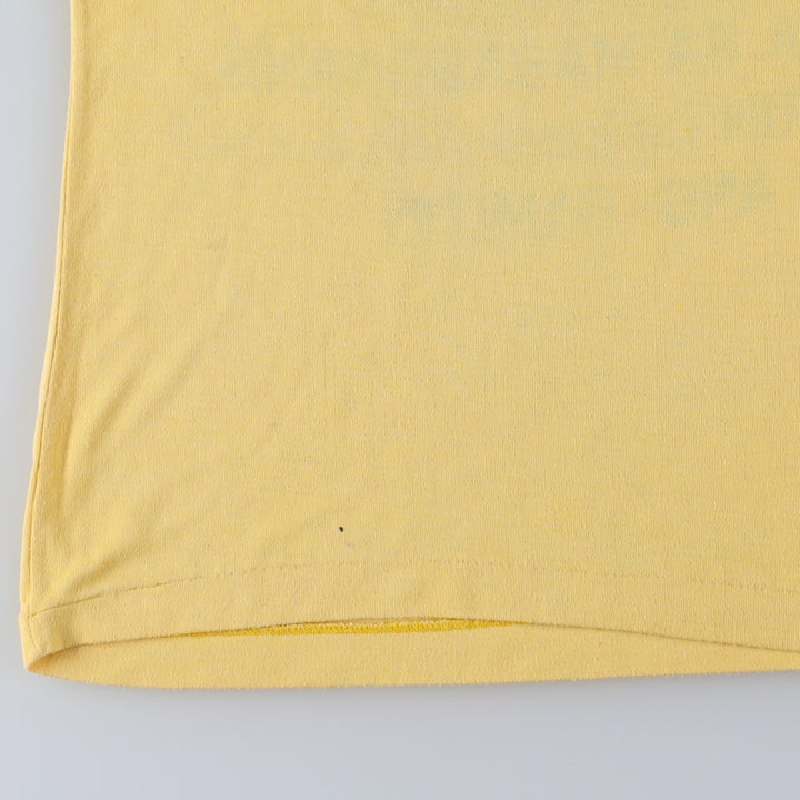 Printed T-shirt, men's size L unclear yellow type Vintage Second Hand