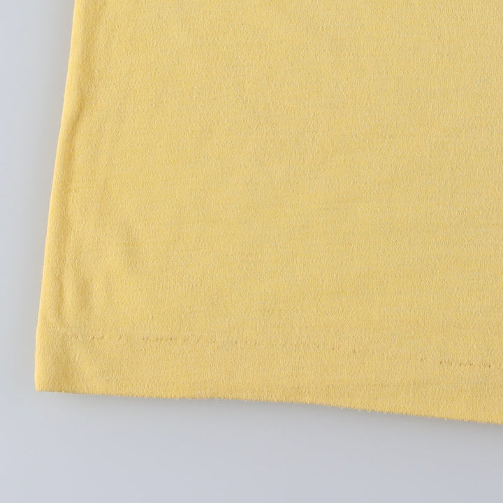 Printed T-shirt, men's size L unclear yellow type Vintage Second Hand