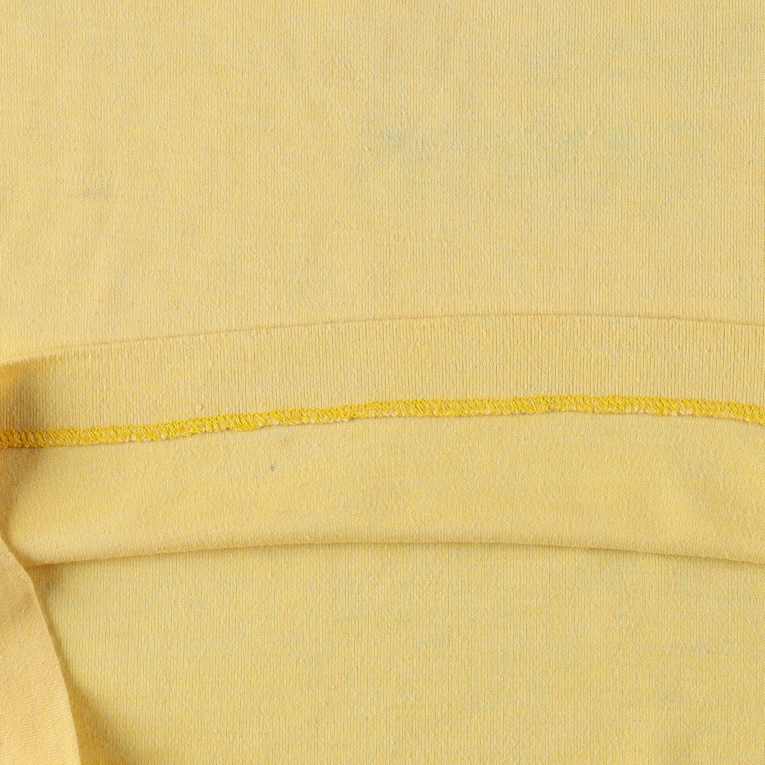 Printed T-shirt, men's size L unclear yellow type Vintage Second Hand