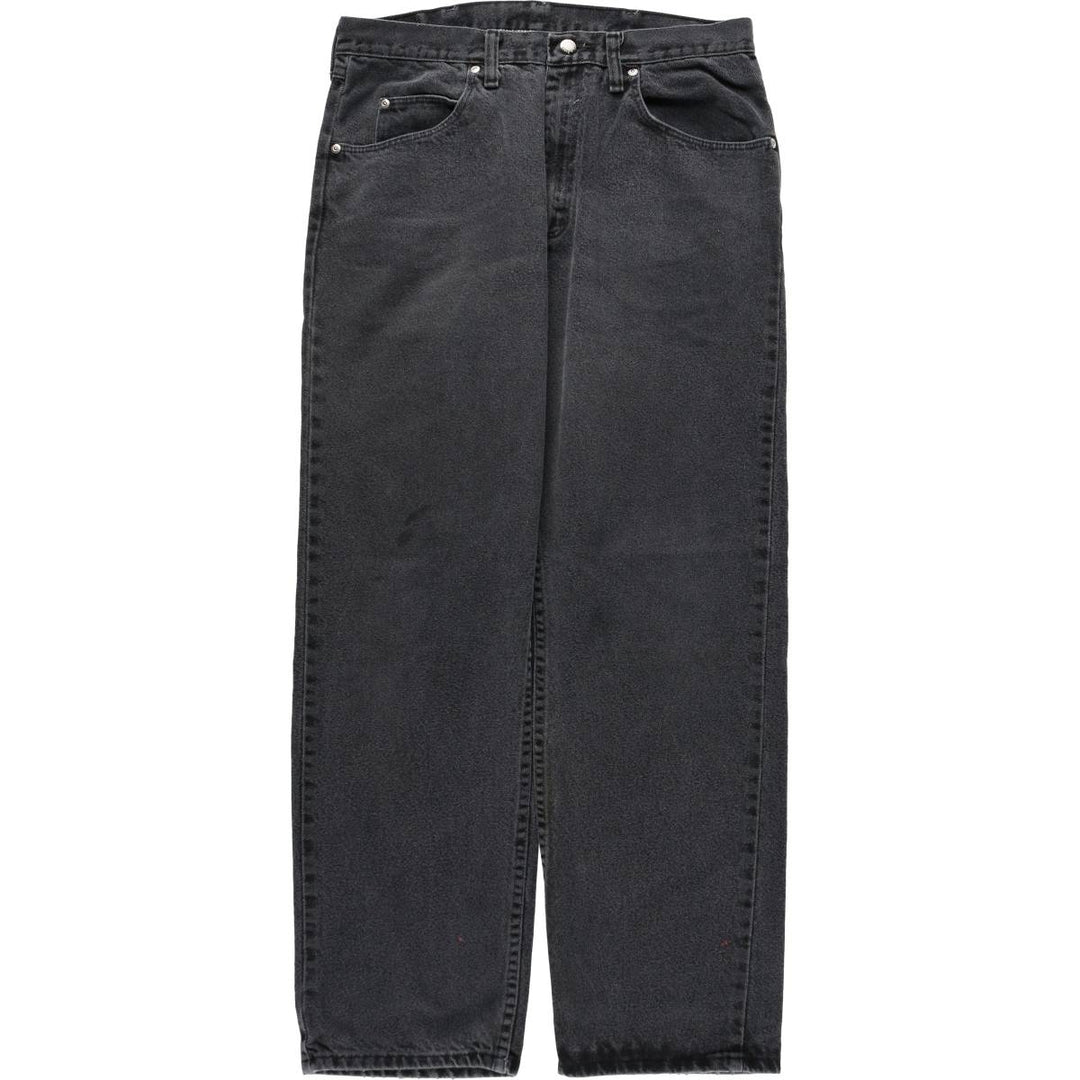 Wrangler Men's Black Denim Tapered Denim Pants, Size W34 cotton black type Vintage Second Hand