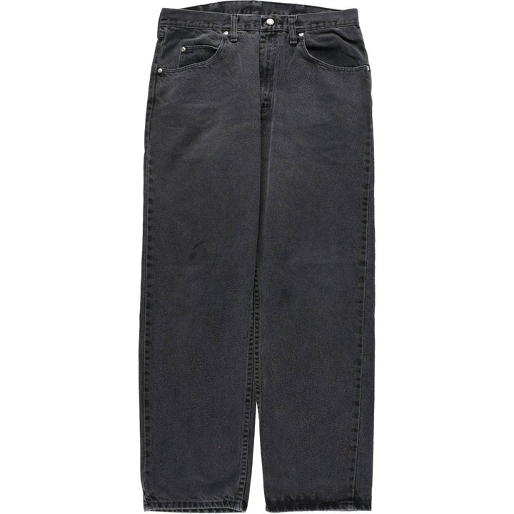 Wrangler Men's Black Denim Tapered Denim Pants, Size W34 cotton black type Vintage Second Hand