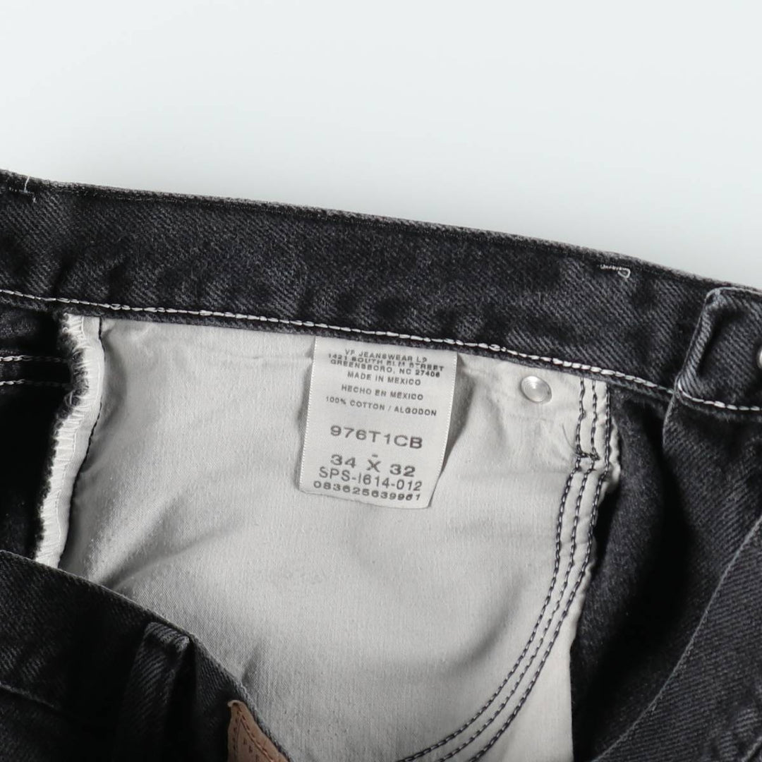 Wrangler Men's Black Denim Tapered Denim Pants, Size W34 cotton black type Vintage Second Hand