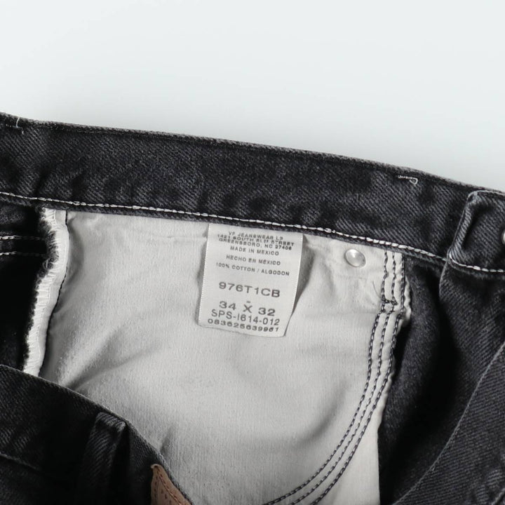 Wrangler Men's Black Denim Tapered Denim Pants, Size W34 cotton black type Vintage Second Hand
