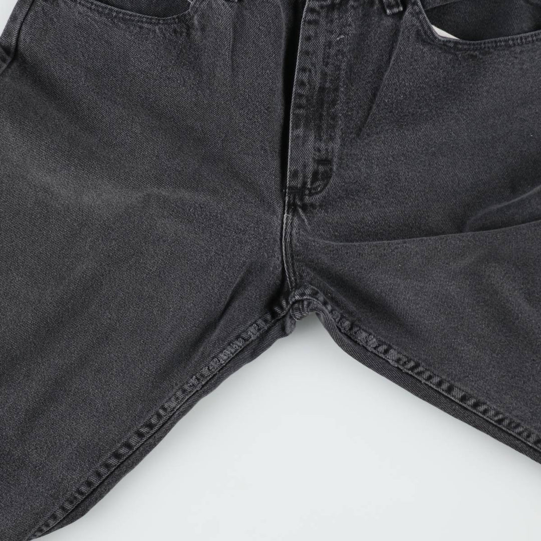 Wrangler Men's Black Denim Tapered Denim Pants, Size W34 cotton black type Vintage Second Hand
