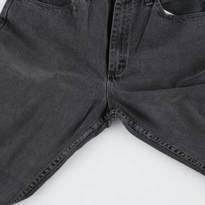 Wrangler Men's Black Denim Tapered Denim Pants, Size W34 cotton black type Vintage Second Hand