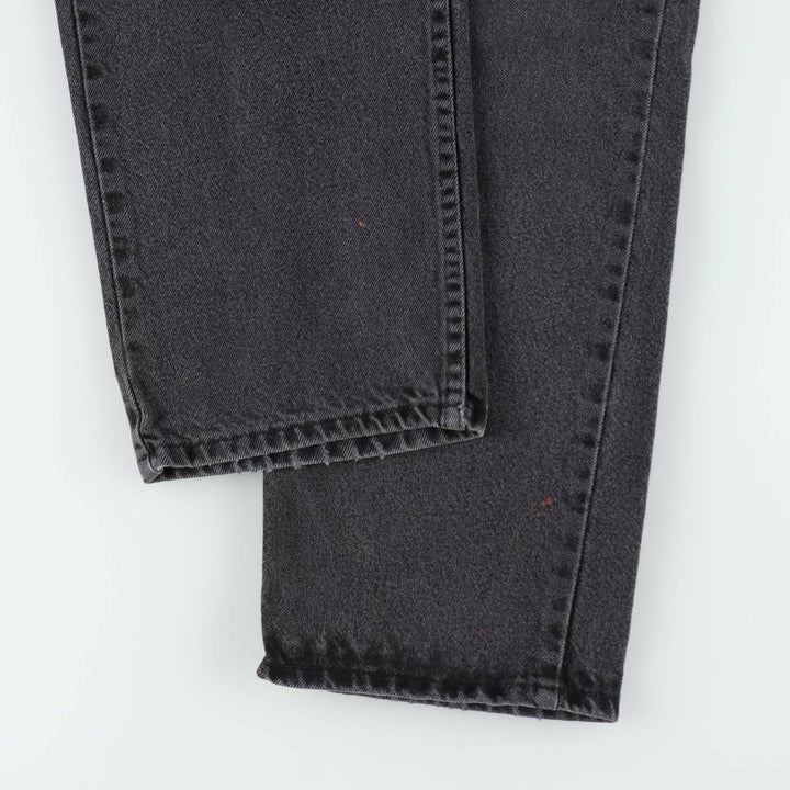 Wrangler Men's Black Denim Tapered Denim Pants, Size W34 cotton black type Vintage Second Hand