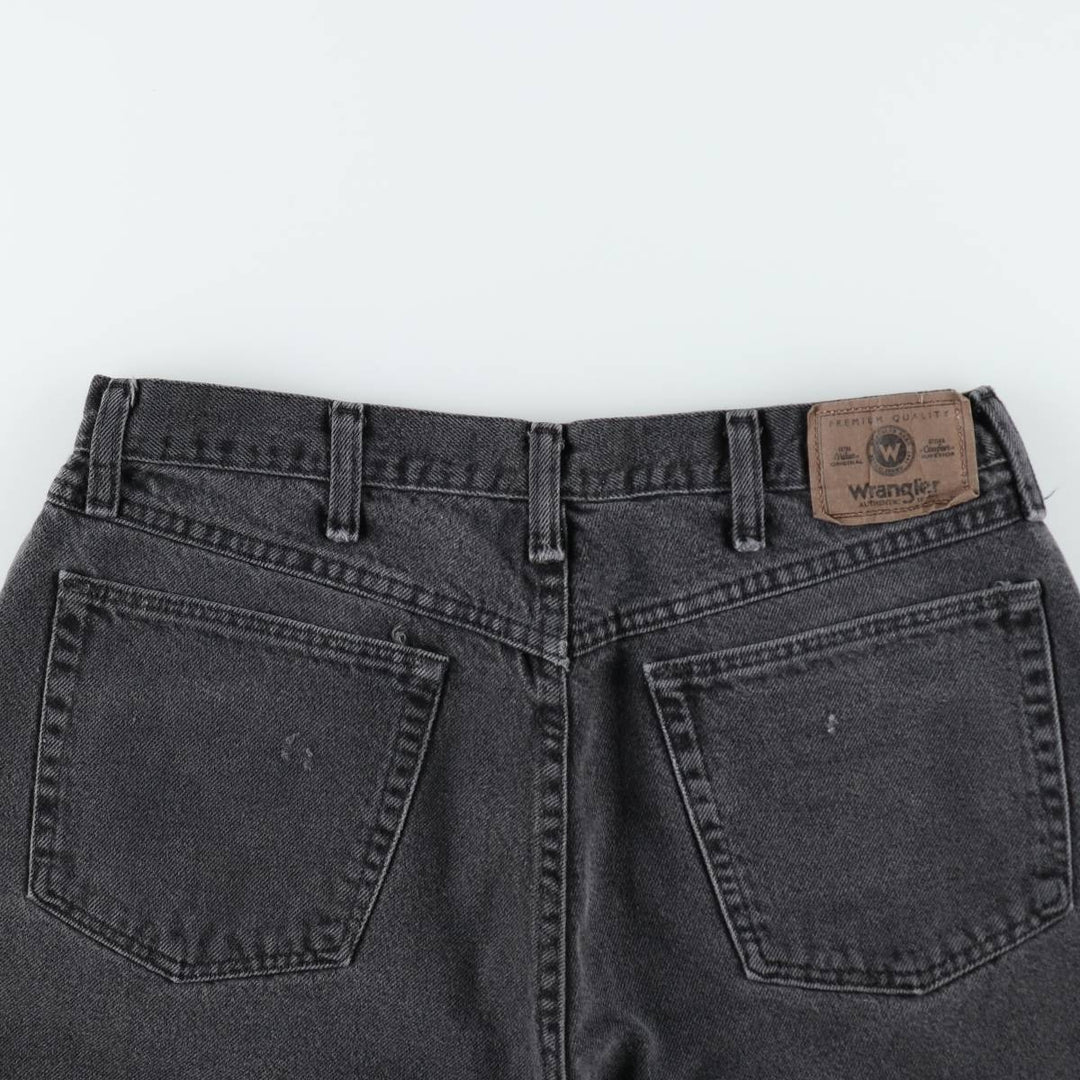 Wrangler Men's Black Denim Tapered Denim Pants, Size W34 cotton black type Vintage Second Hand