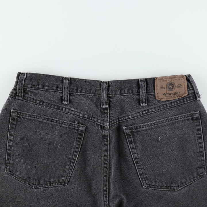 Wrangler Men's Black Denim Tapered Denim Pants, Size W34 cotton black type Vintage Second Hand