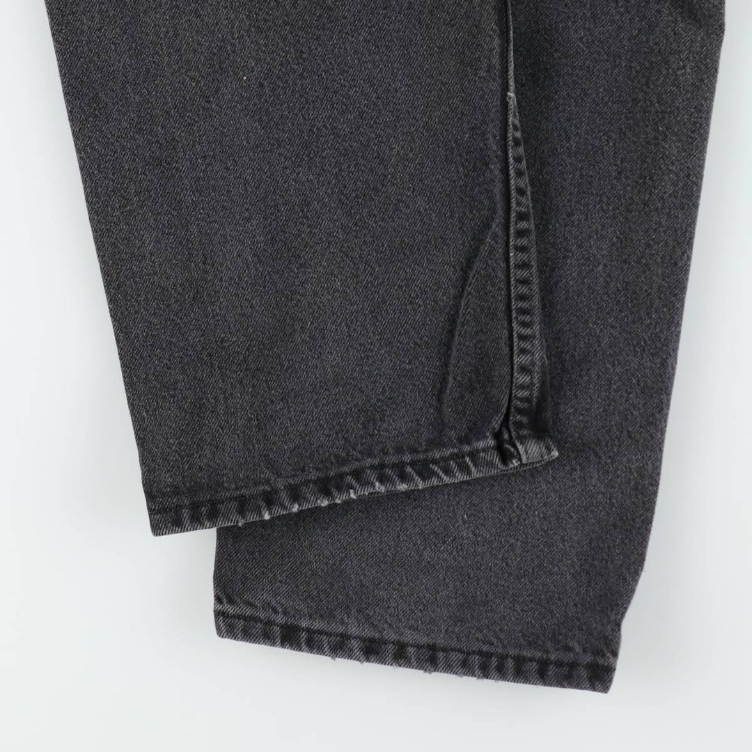 Wrangler Men's Black Denim Tapered Denim Pants, Size W34 cotton black type Vintage Second Hand