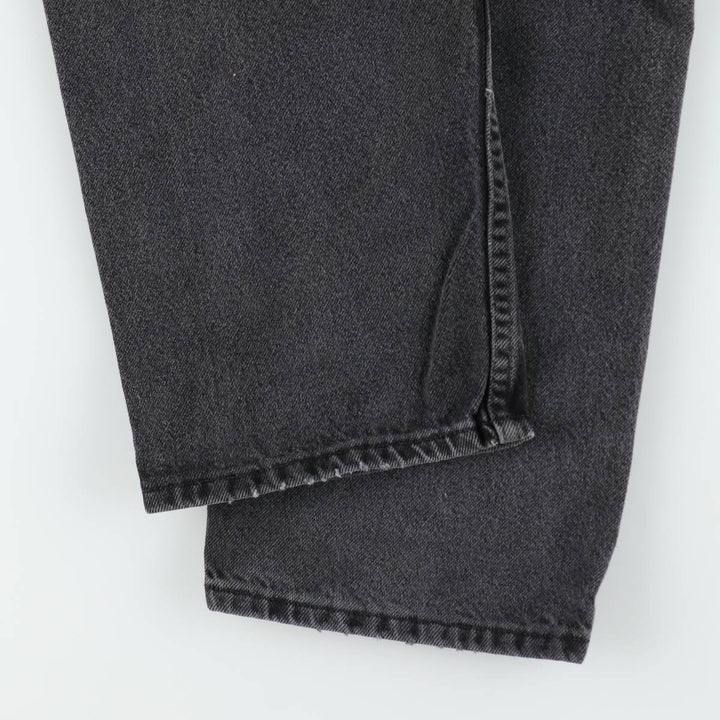 Wrangler Men's Black Denim Tapered Denim Pants, Size W34 cotton black type Vintage Second Hand