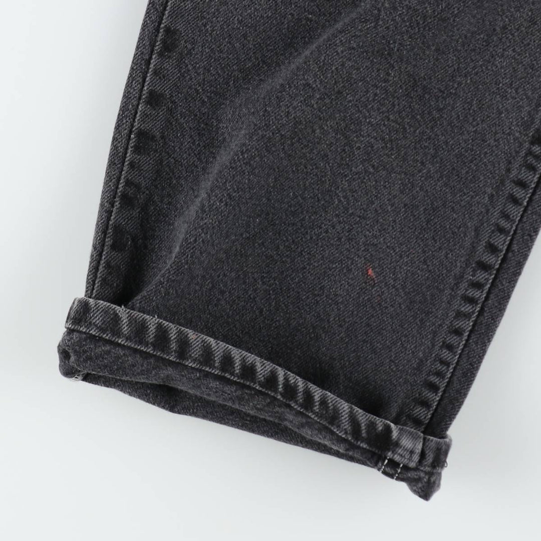 Wrangler Men's Black Denim Tapered Denim Pants, Size W34 cotton black type Vintage Second Hand